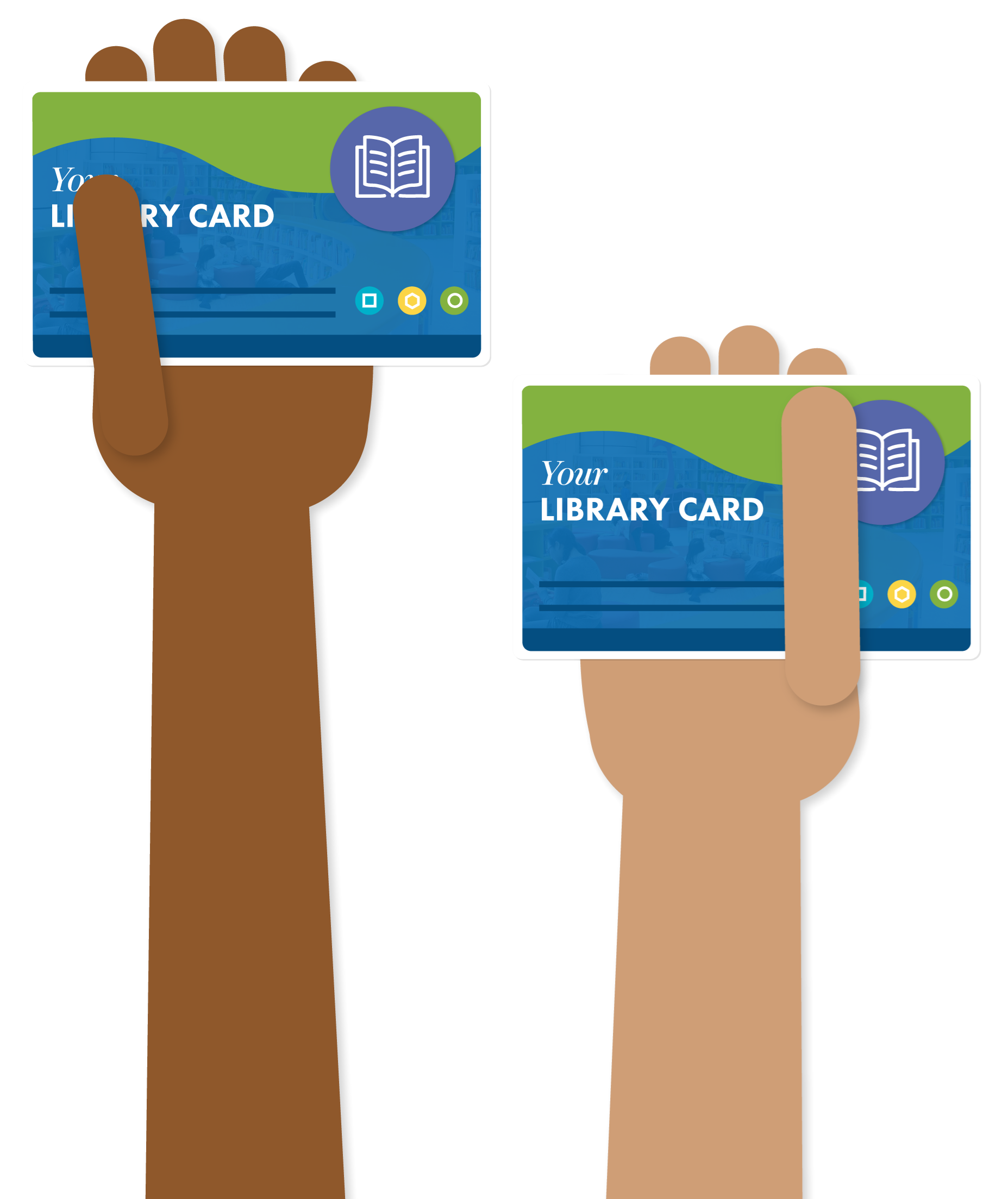 Library Card Sign Up_Hands Holding Library Cards