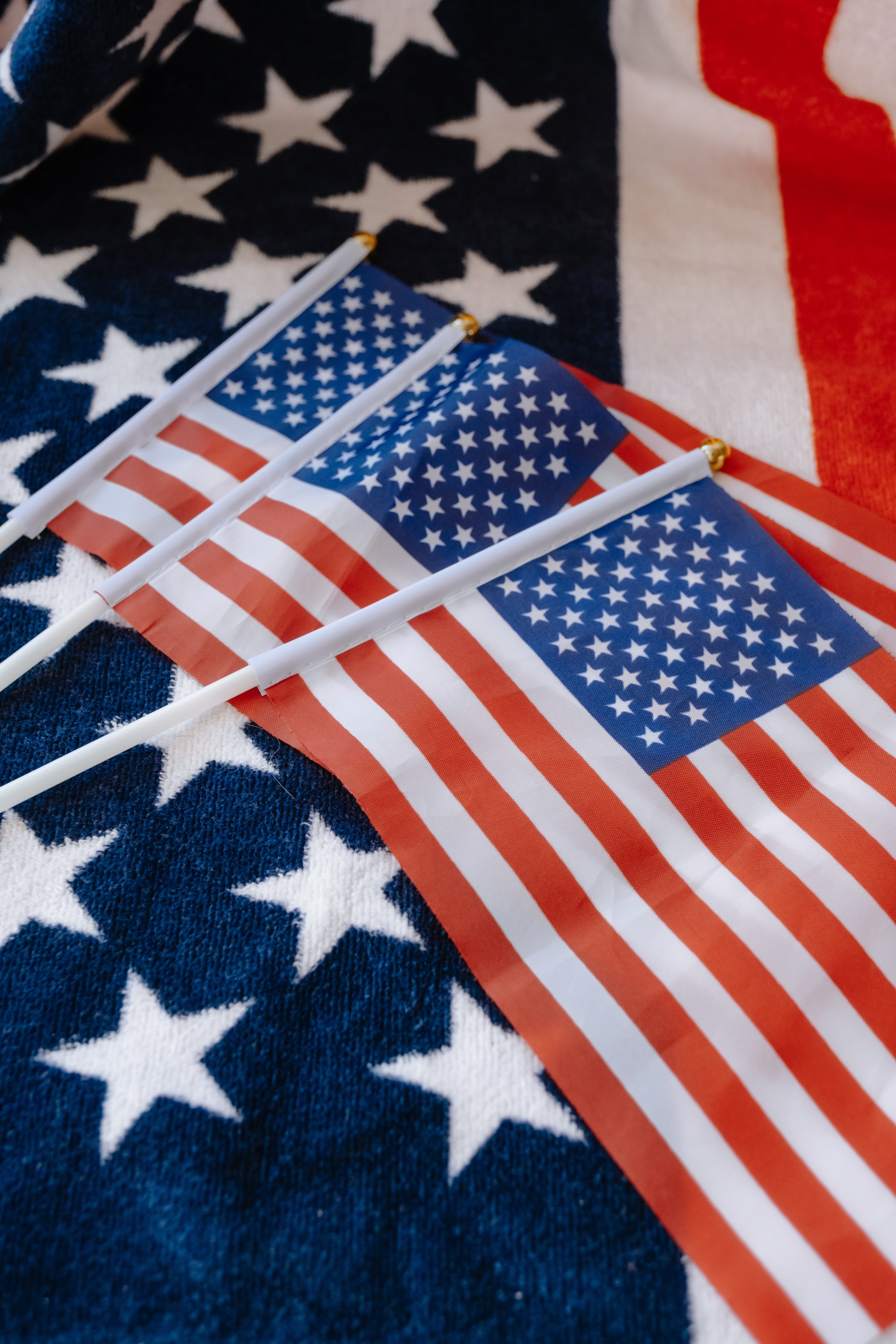 Multiple American Flags