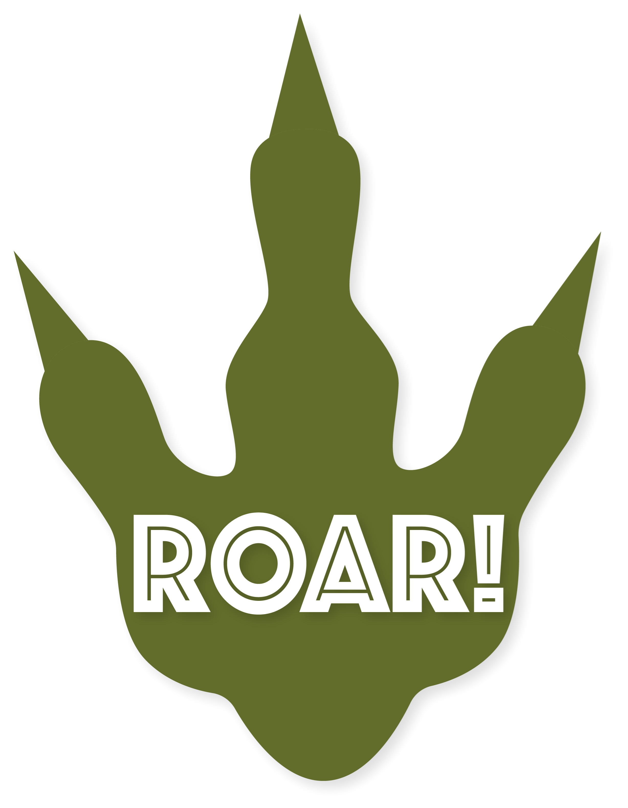 icons - dinosaurs footprint roar - green