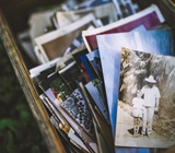 Old Vintage Photos in the Wooden Box