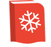 Red Book with White Snowflake and Snow