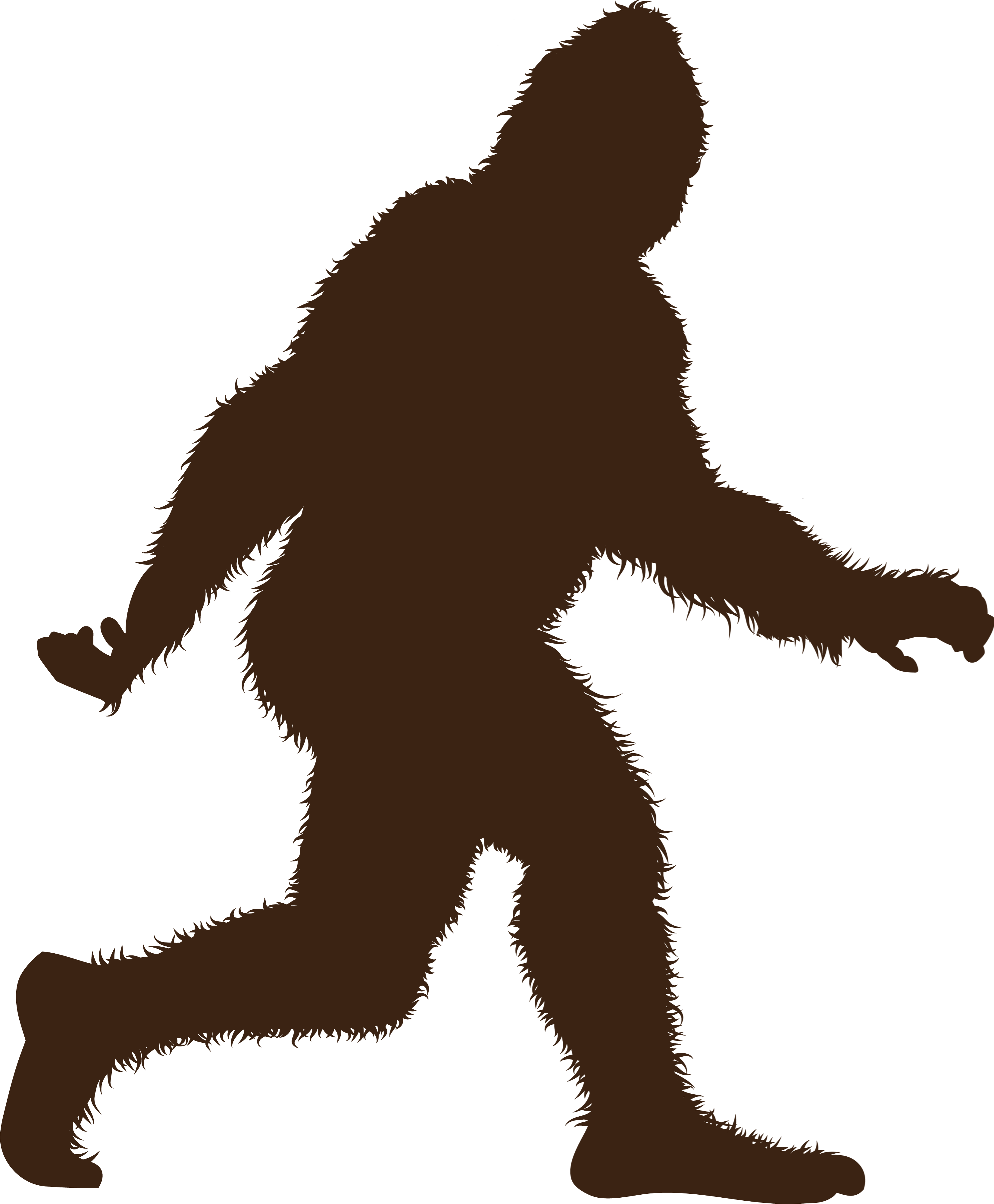Icons - Bigfoot Silhouette Sasquatch - Brown