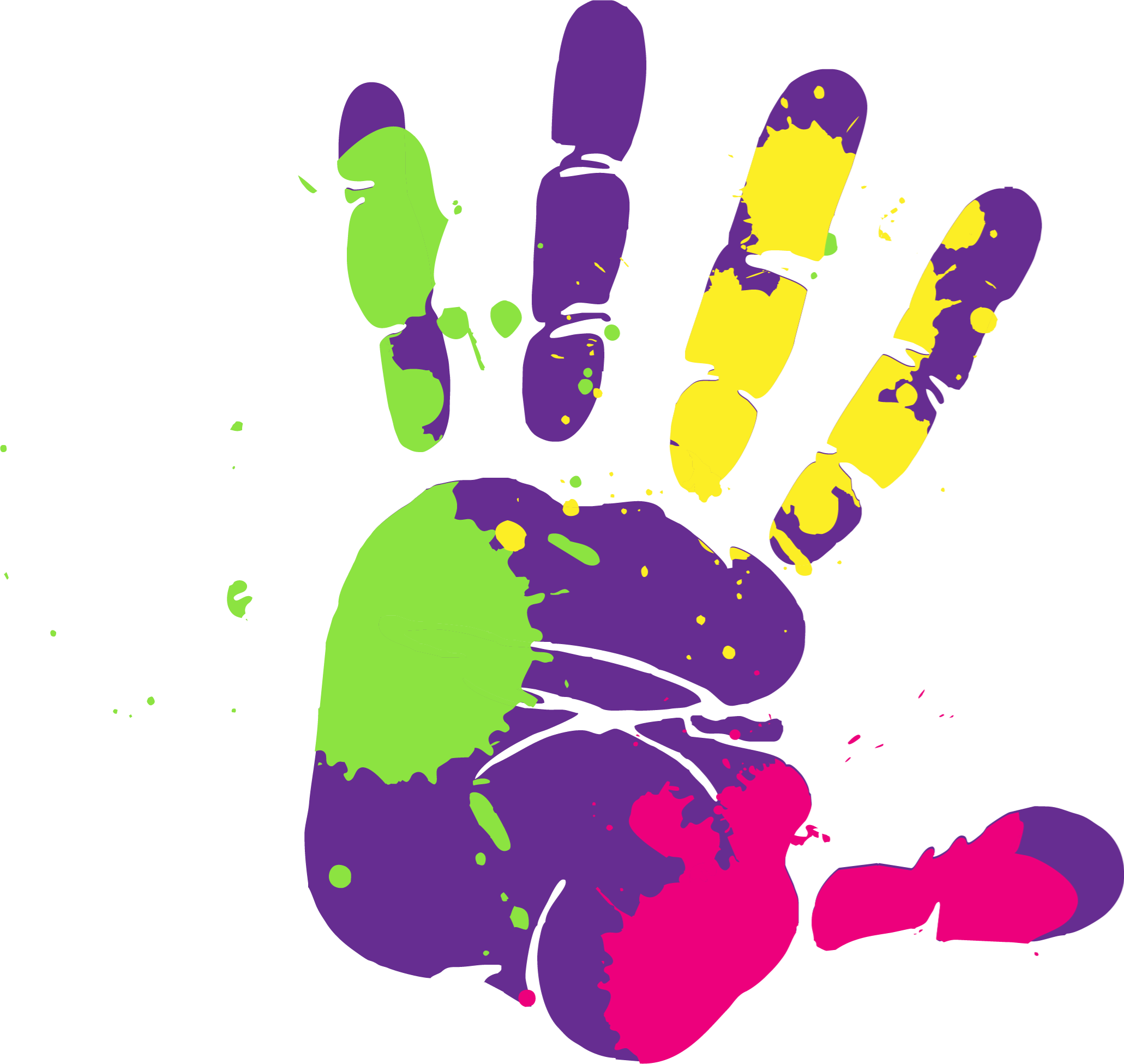 Icons - Colorful Handprint - Multicolored