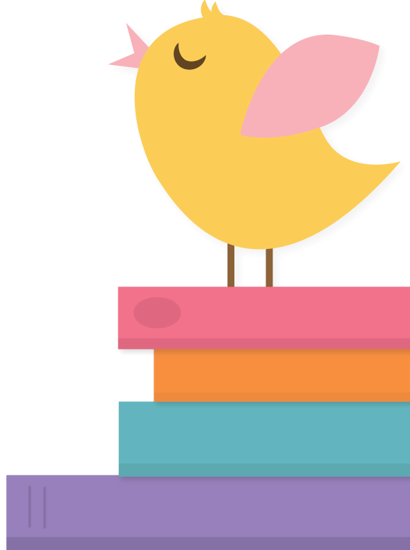 Icons - Spring Bird on Top of Books