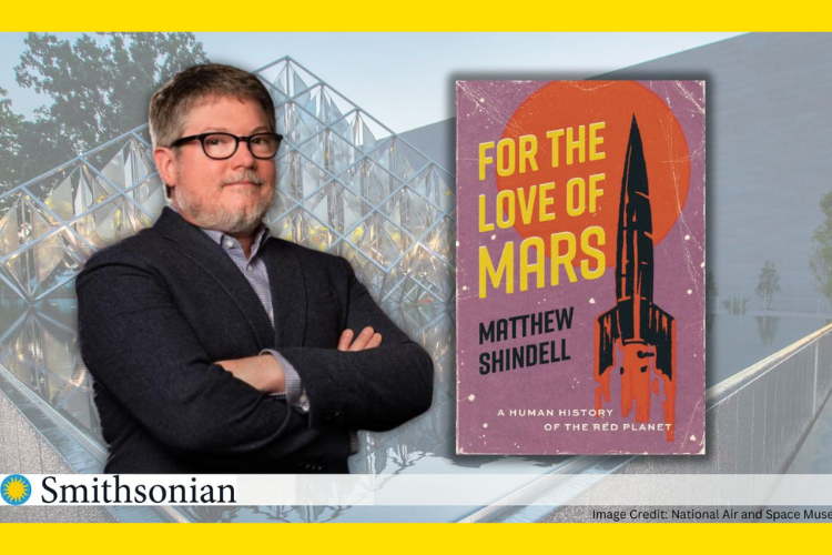 Smithsonian Curator Matt Shindell with his new Mars book.