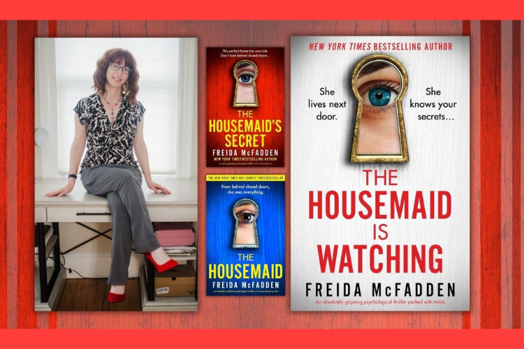 Author Freida McFadden with her housemaid thriller series books.