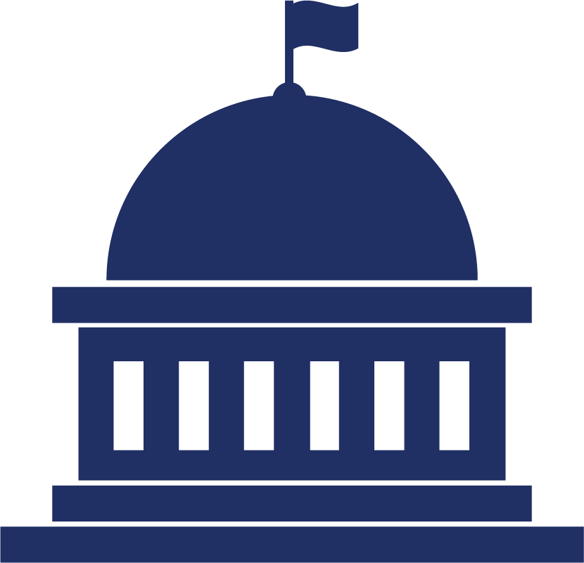 Infographics - Capitol Building Icons - Blue