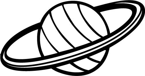 Icons - Handdrawn Planet - Black