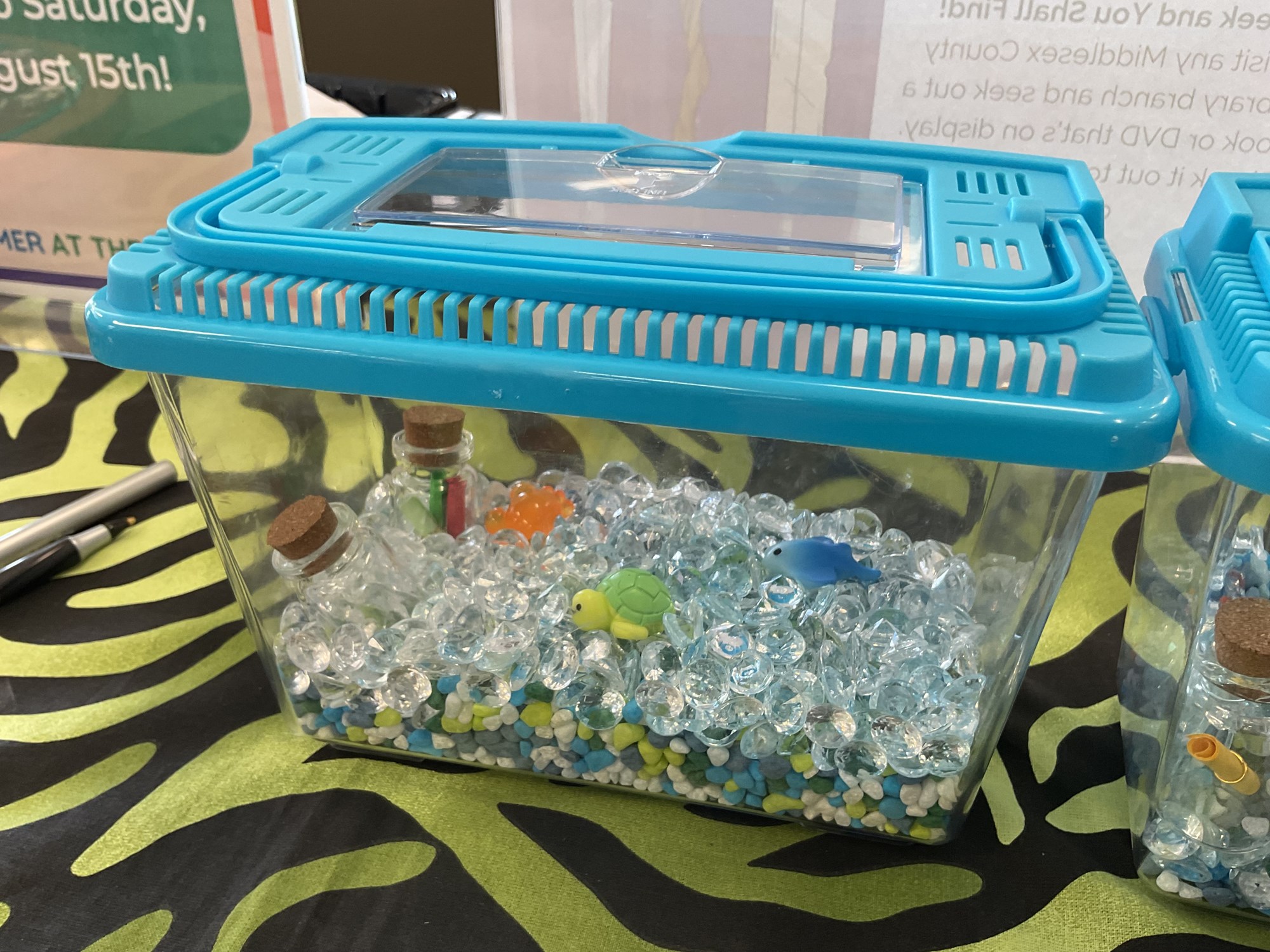 A miniature toy habitat craft from the Lucan Library.