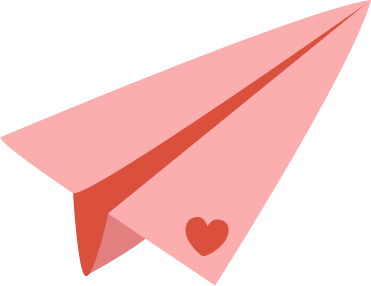 Icons - Valentine Paper Airplane - Pink