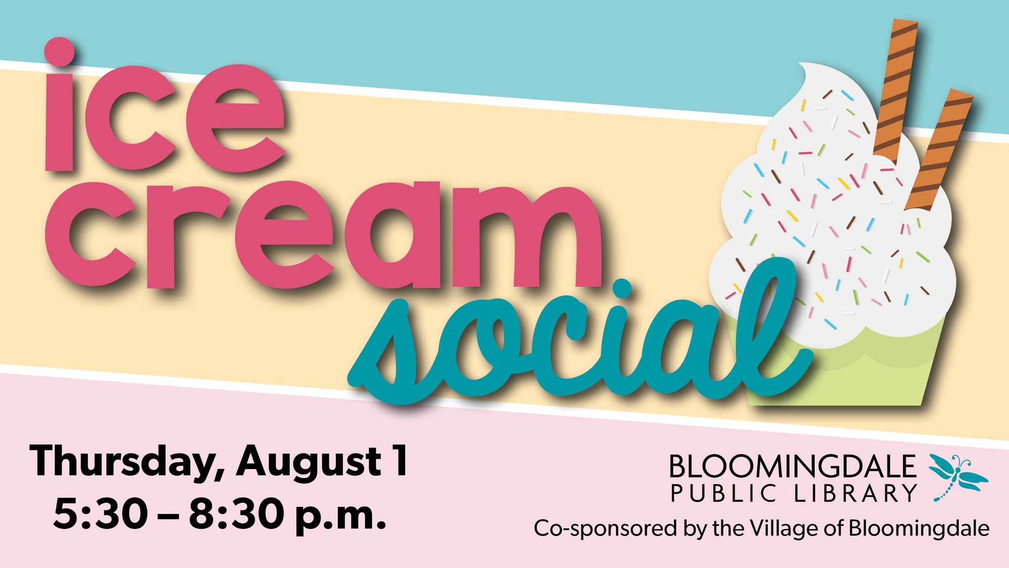 ice cream social, thursday august 1 5:30-8:30pm