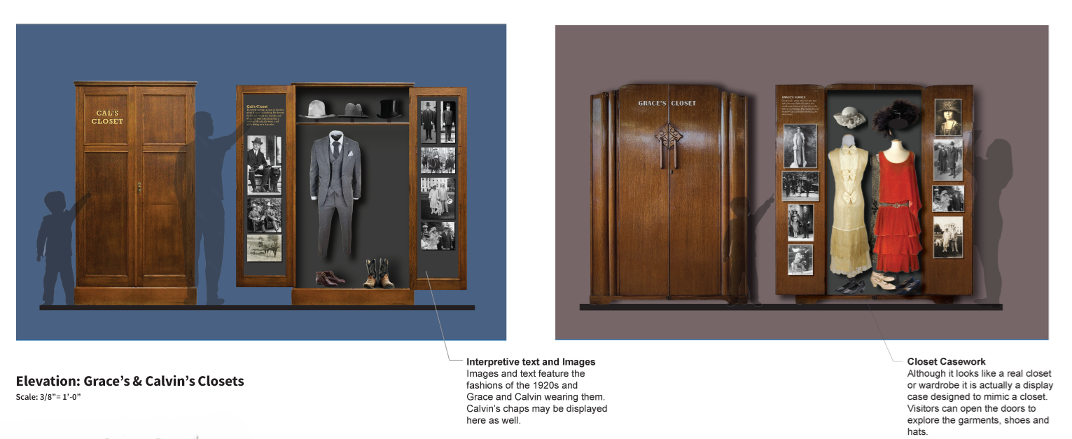 Conceptual Design of Calvin's and Grace's Closets