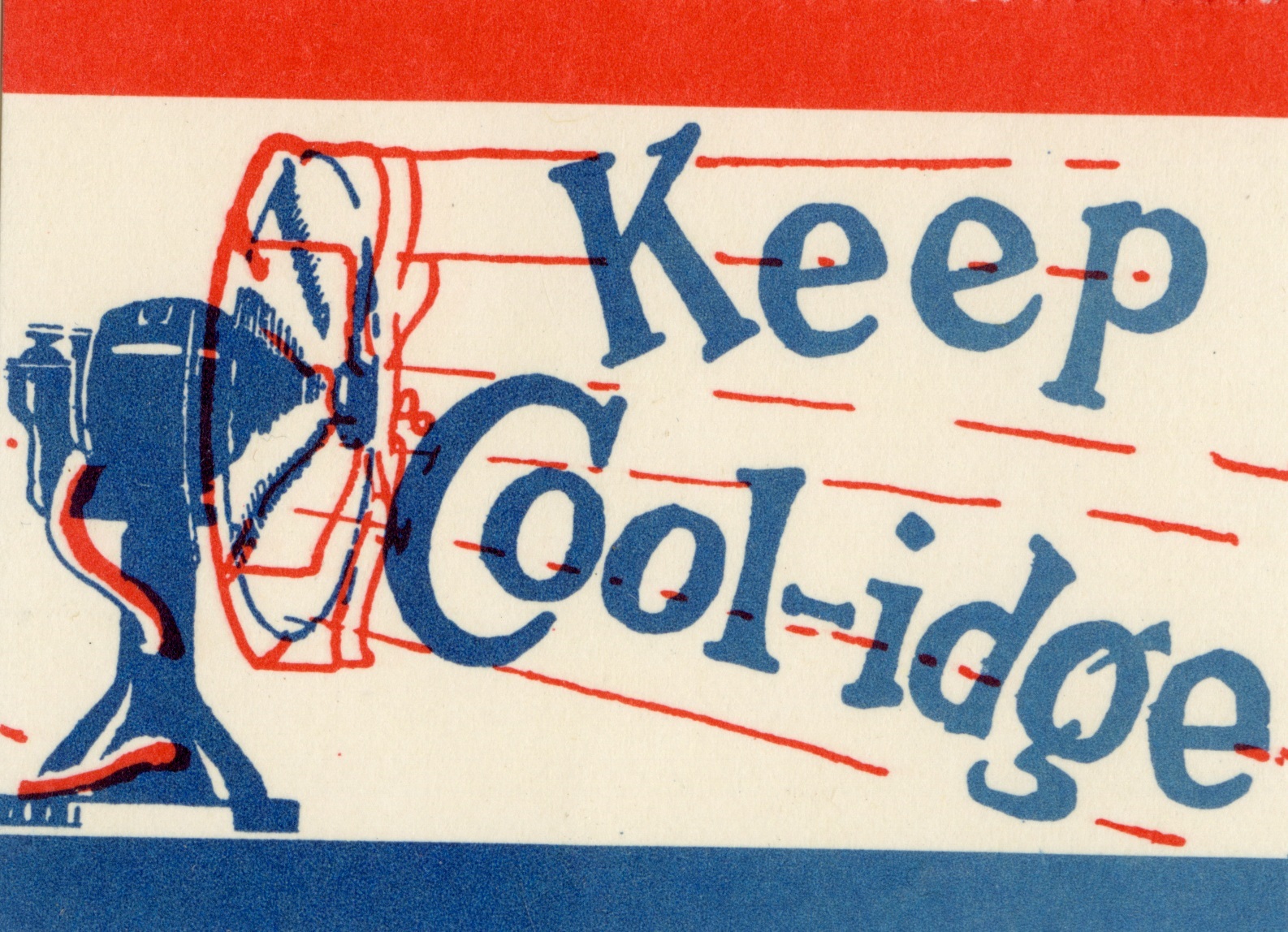 Keep Cool-idge:  image of fan on campaign image