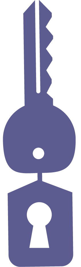 Icons - Key with Keyhole - Purple