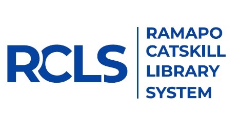 Ramapo Catskill Library System blue logo on white background