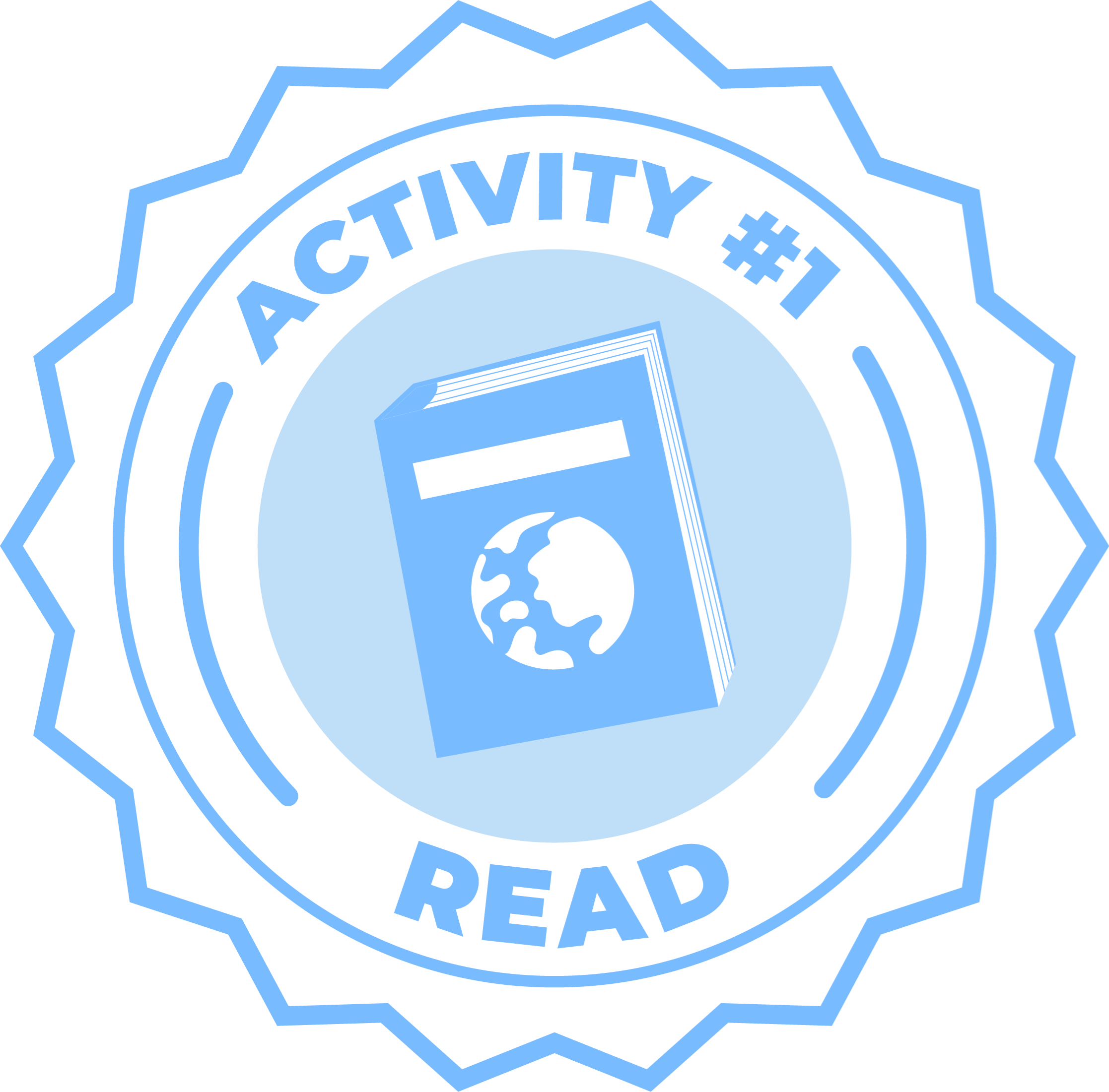 Icons - Passport Badge - Read - Blue