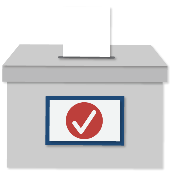 Icons - Ballot Box - Red Gray