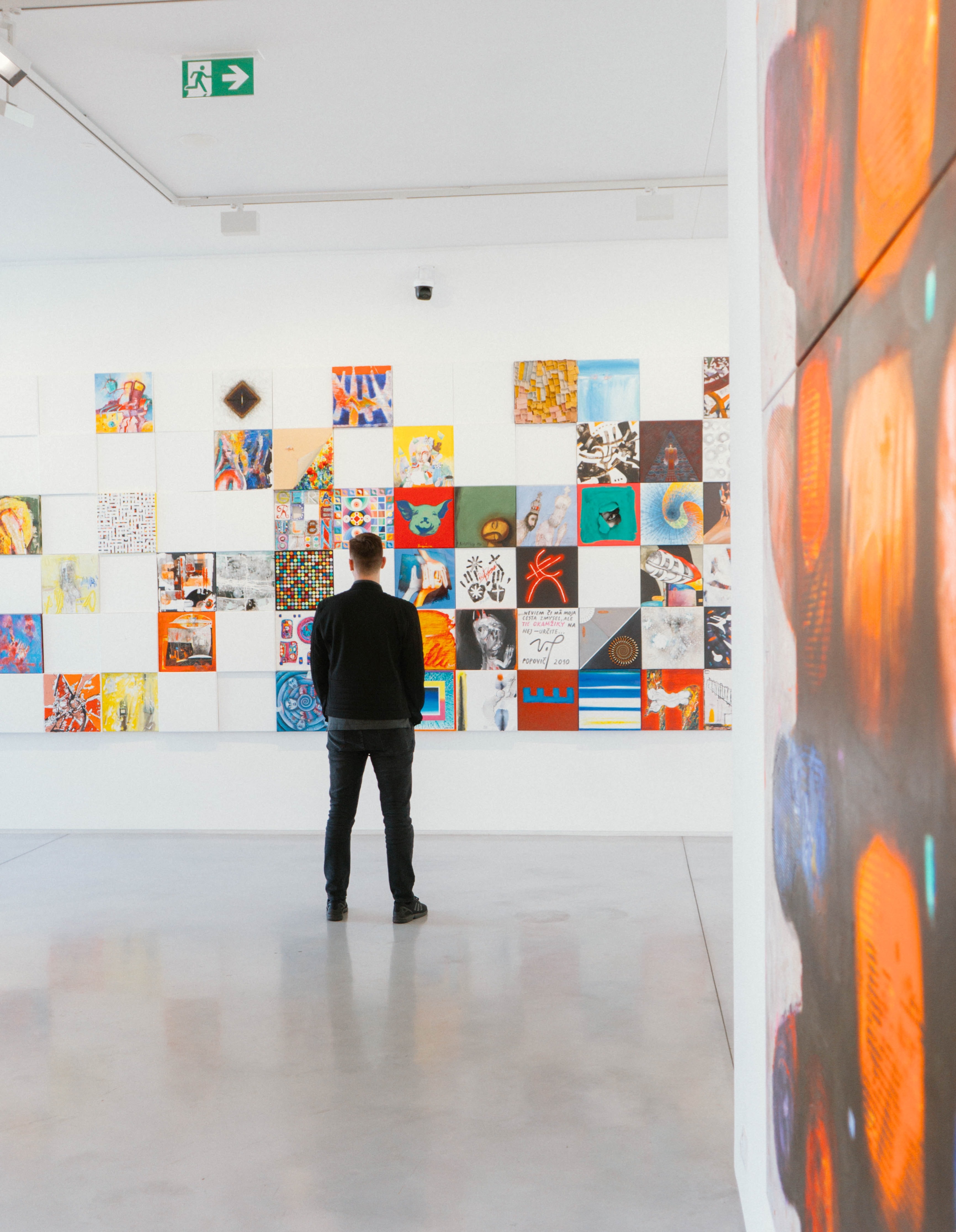 Man In Art Gallery