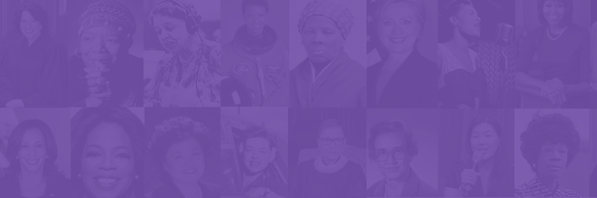 Purple E-Blast Banner for Women's History Month