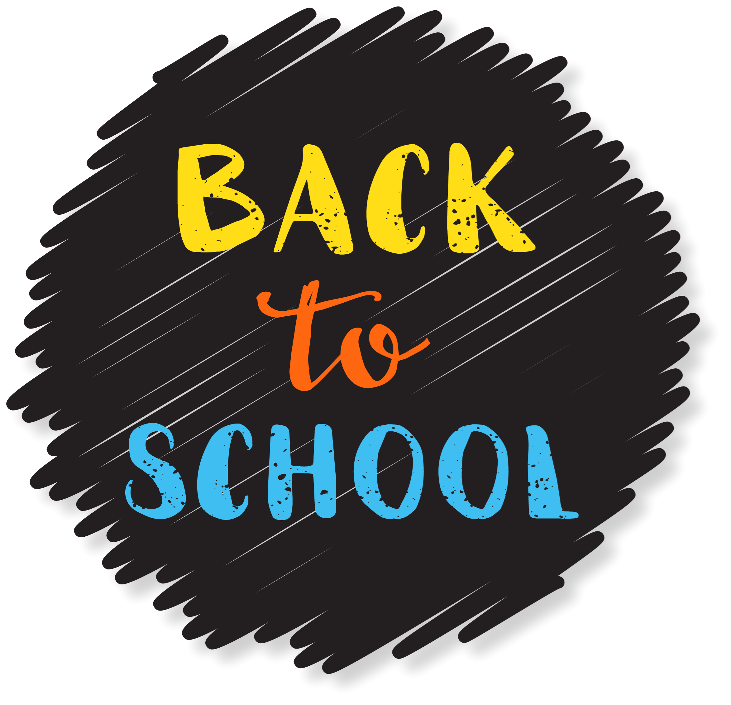 icons - back to school circle - black