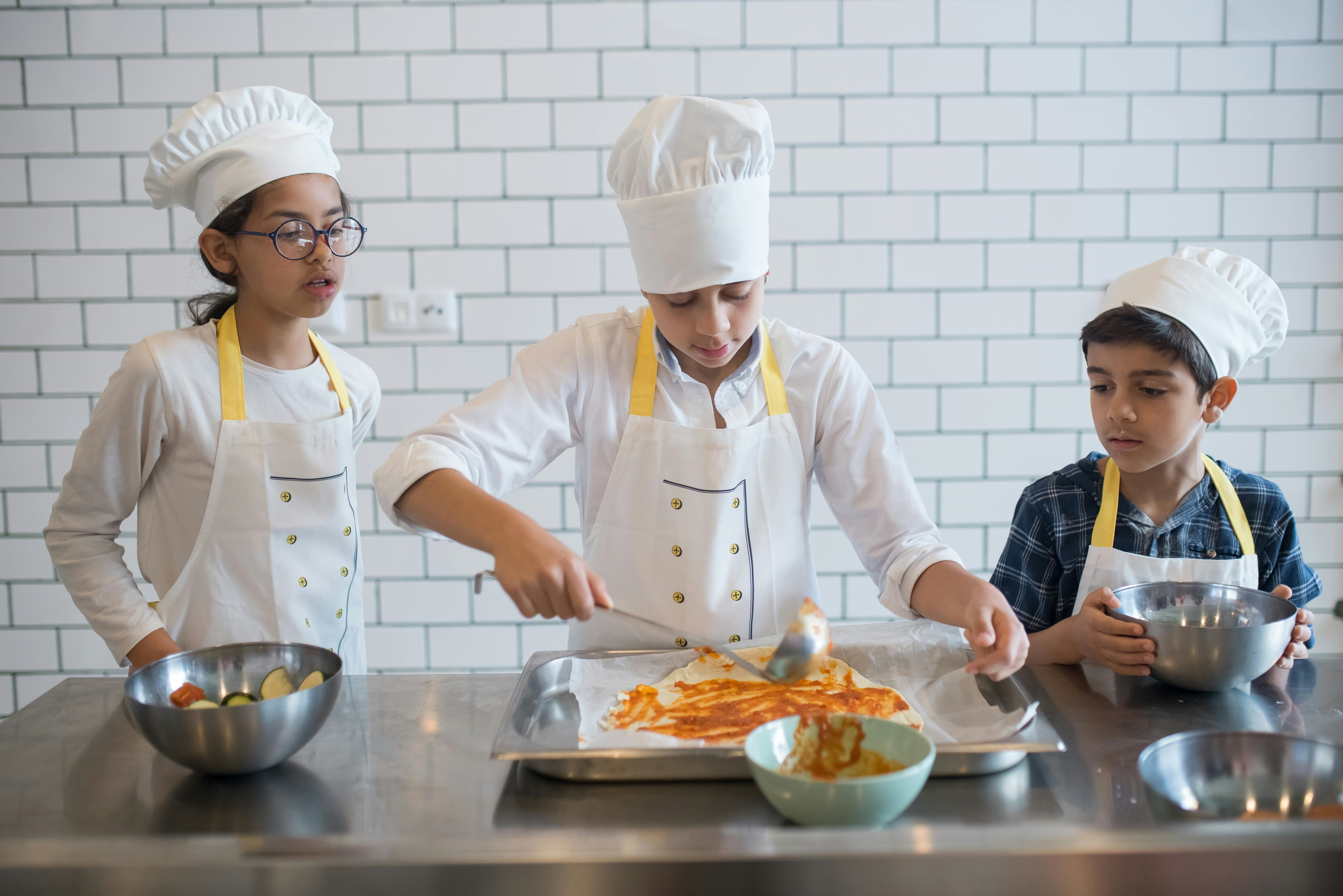Young Children Making Pizza