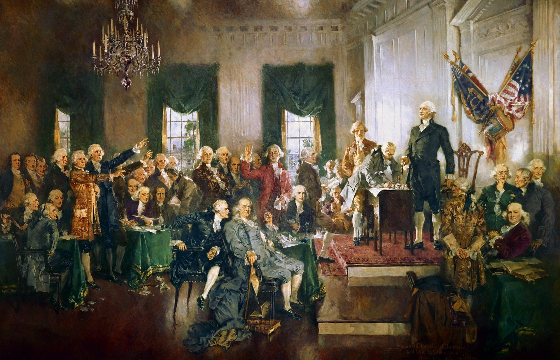 Signing of the Constitution Historical Painting