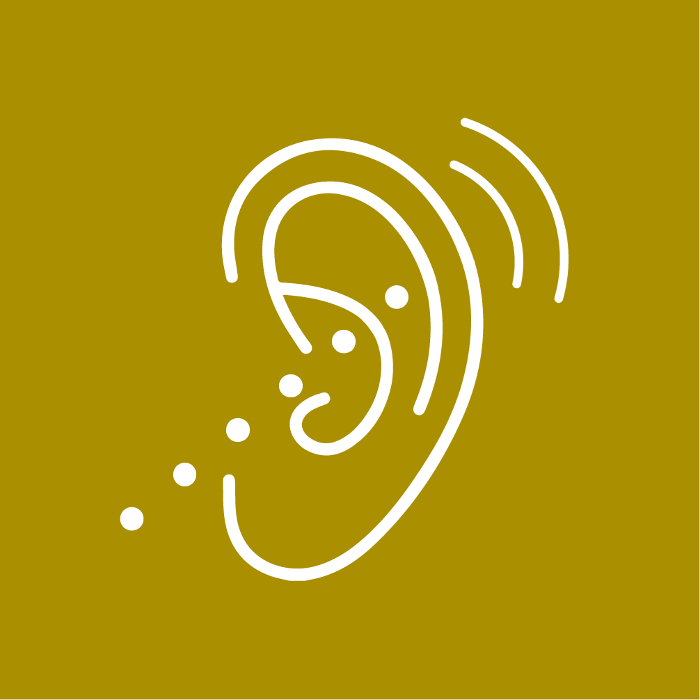 Icons - Accessibility Assistive Listening - Yellow Green Square