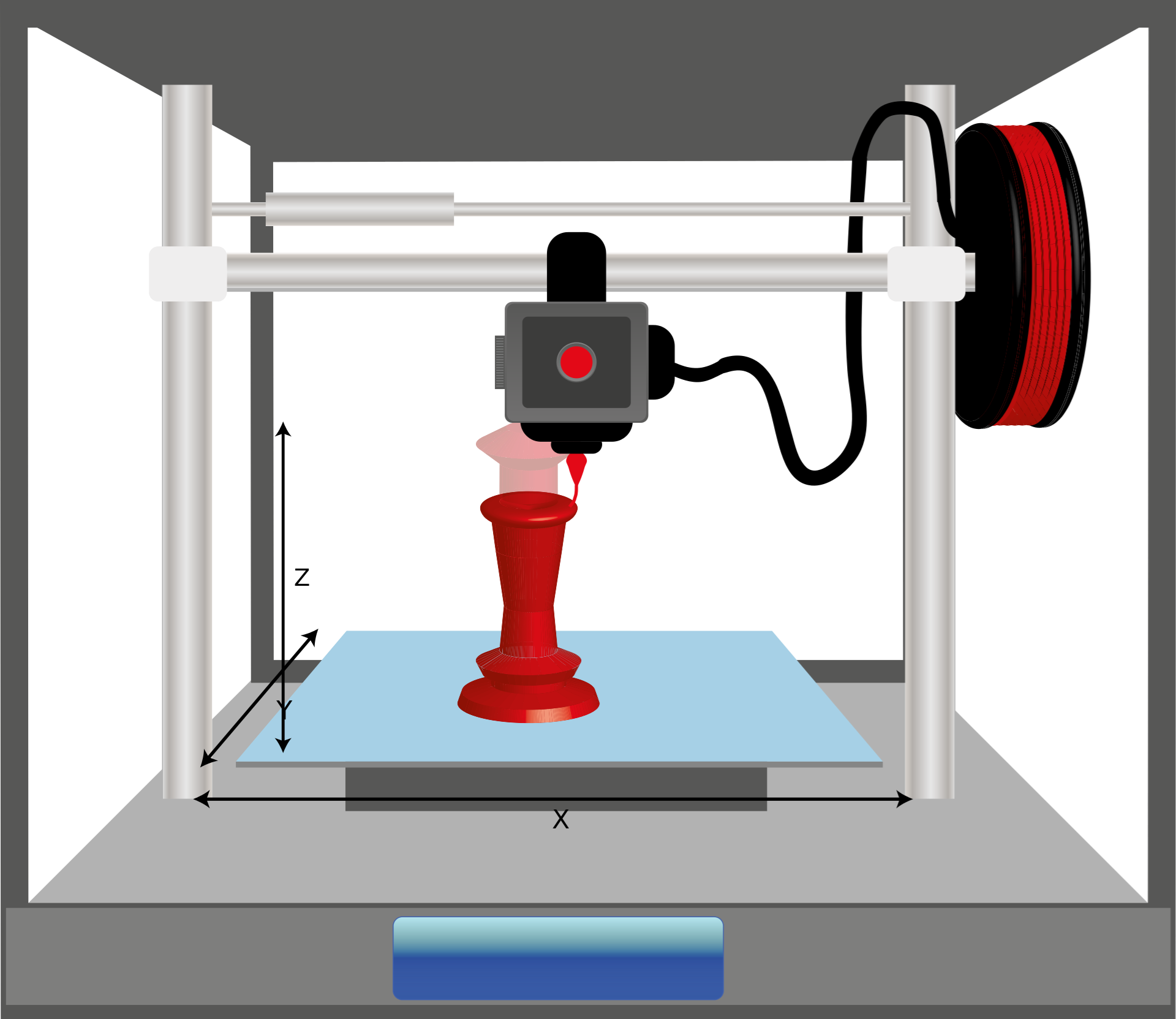 Illustration of 3D Printer