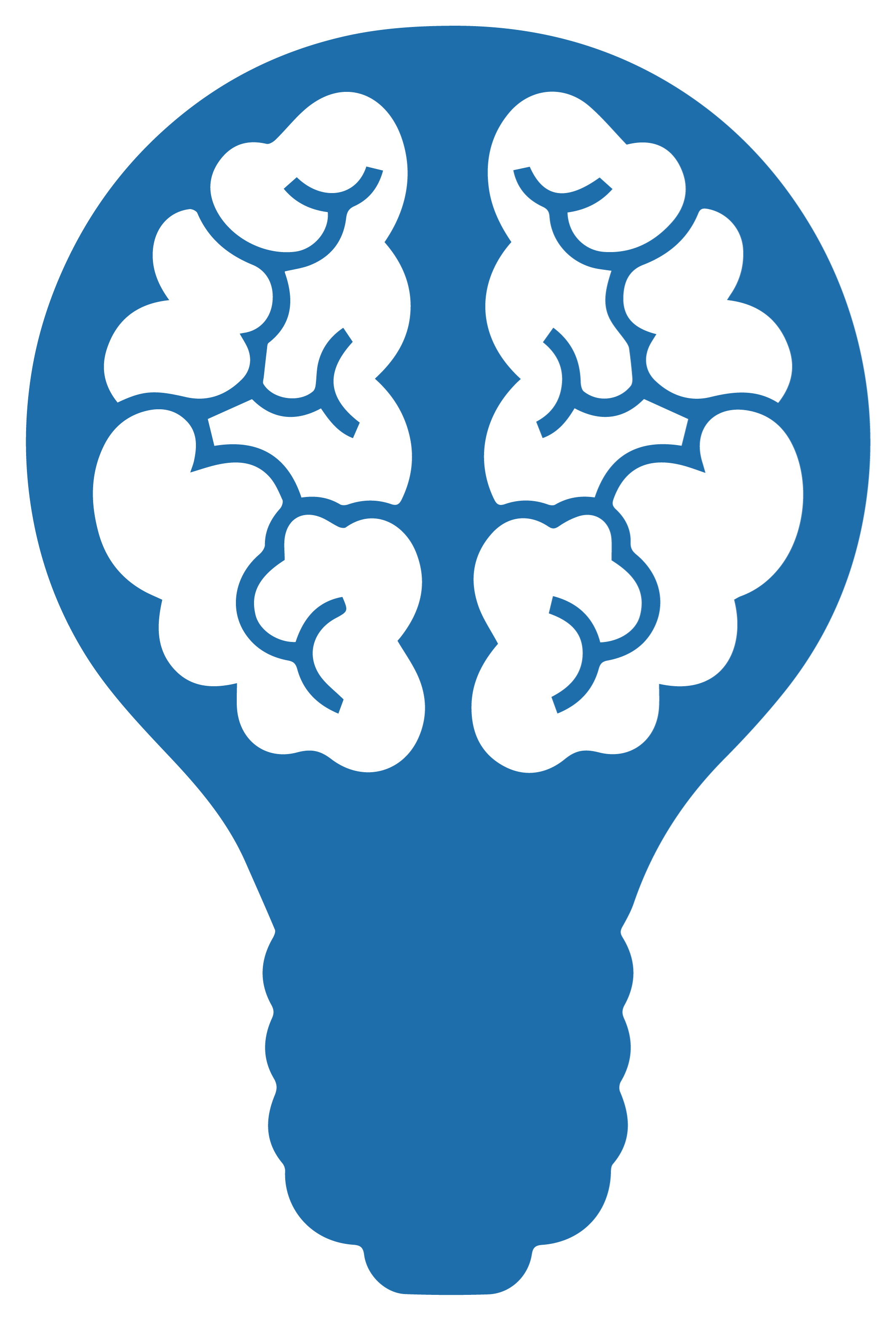 Icons - thinking lightbulb brain teaser thought idea trivia games puzzles - blue 