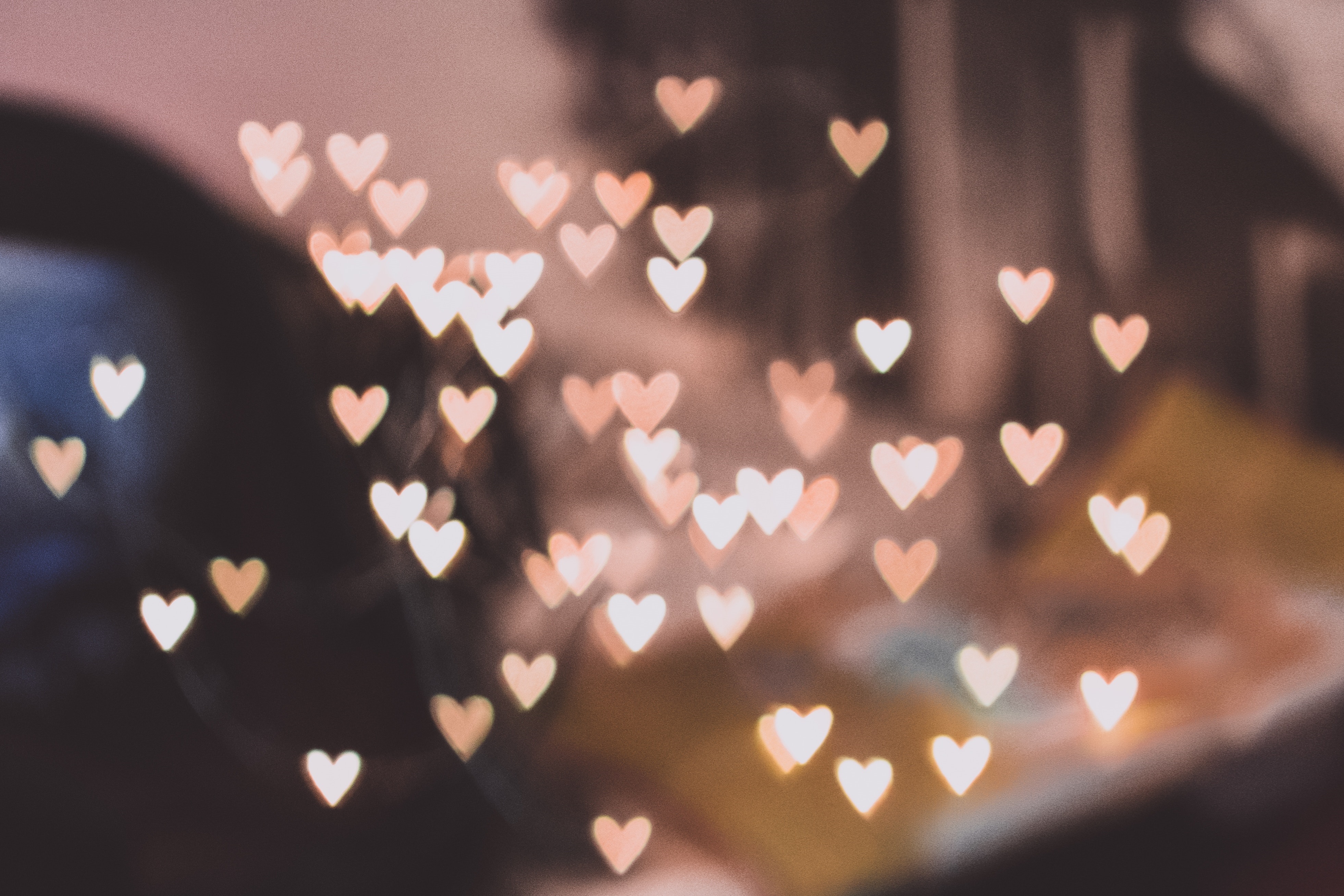 Hearts Bokeh Lights for Love on Valentine's Day