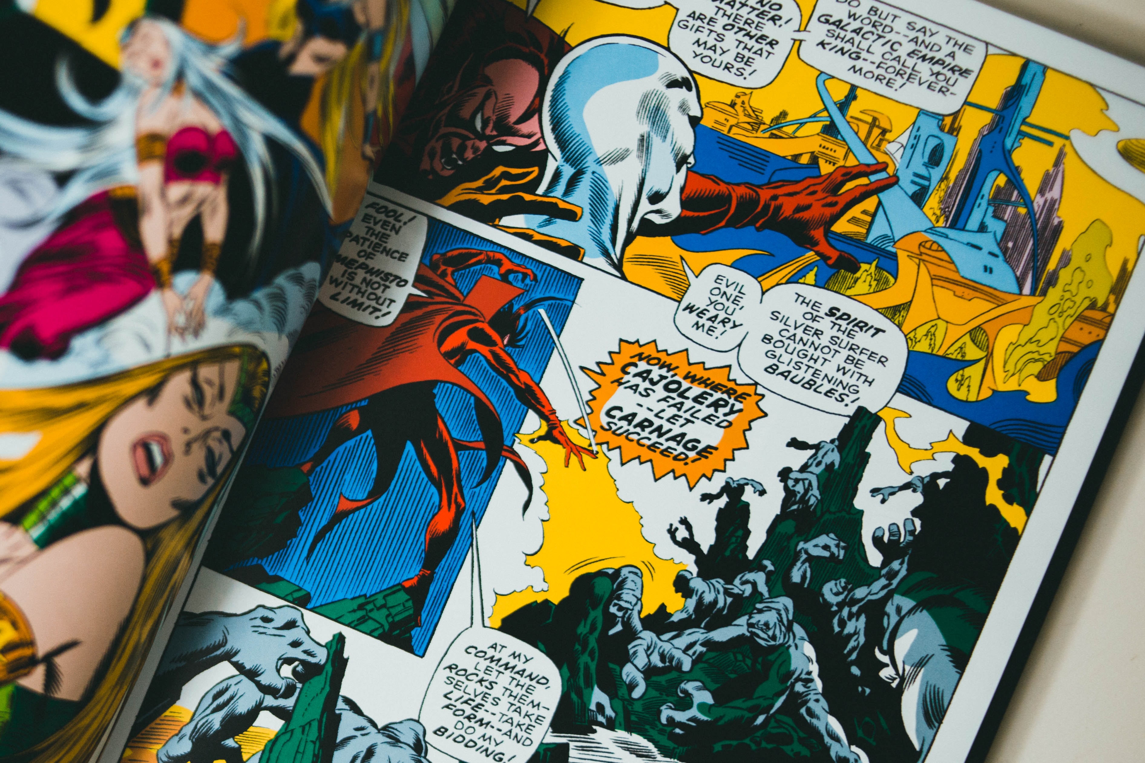 Close Up of Comic Book Pages