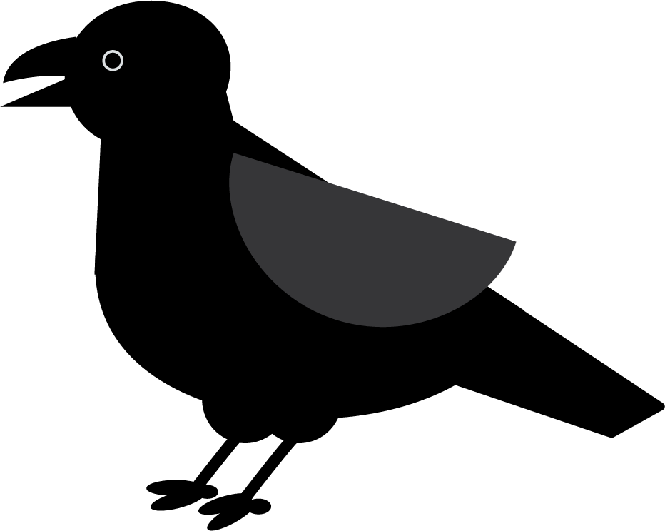 Icons - Cute Crow - Black