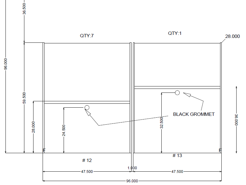 Drawing of the new computer tables