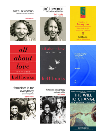 Image of book jackets for book list: bell hooks and Inclusive Feminist Theory 