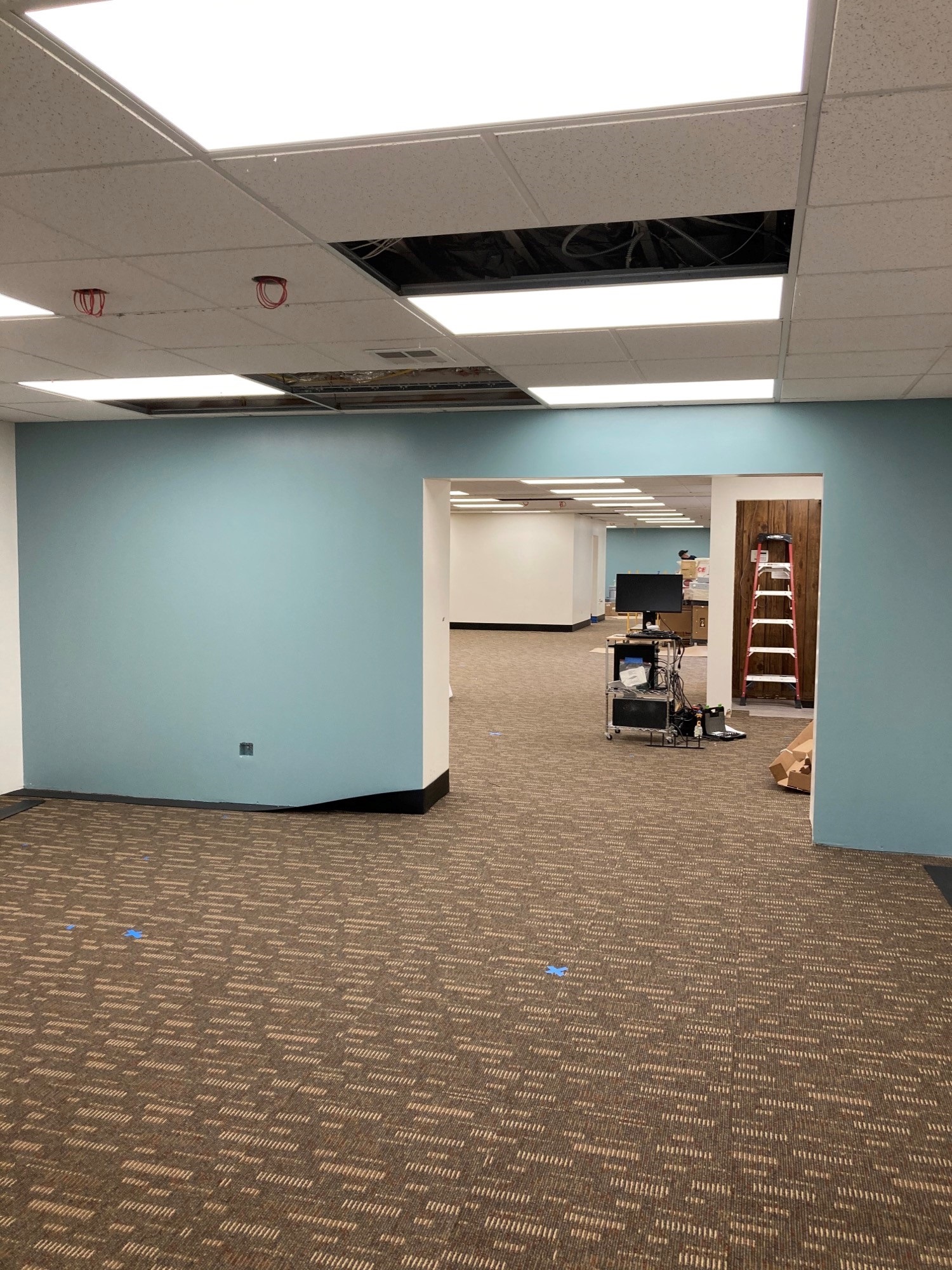 Remodel update picture: long view, Adult non-fiction and Fiction