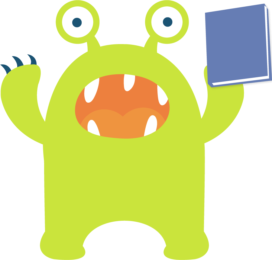 Image of a purple book opened and a blue heart 