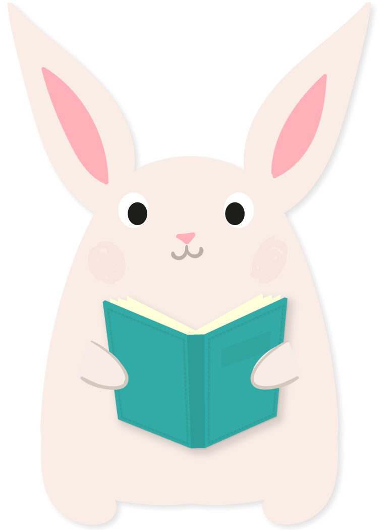 Icons - Rabbit Holding a Book