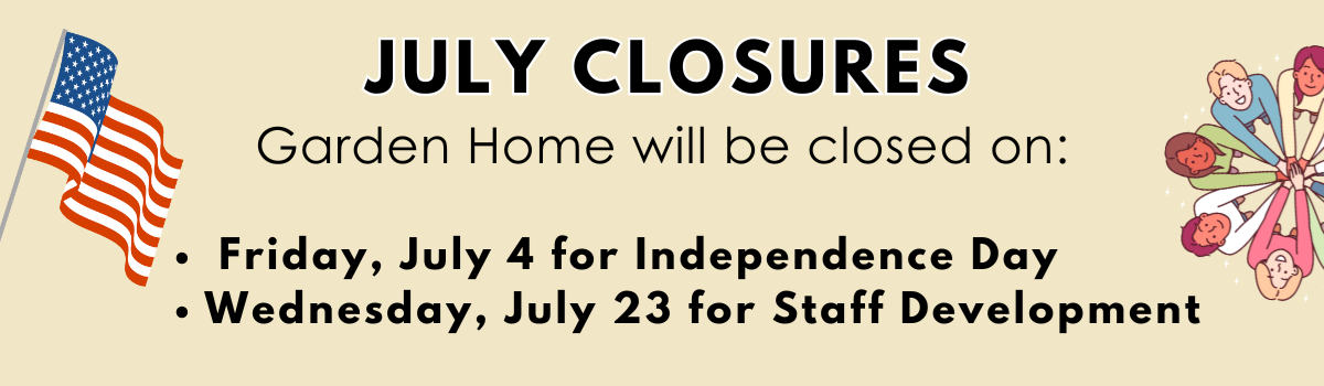 Image with details about library's closures on July 4 and July 23 Image with details about library's closures on July 4 and July 23