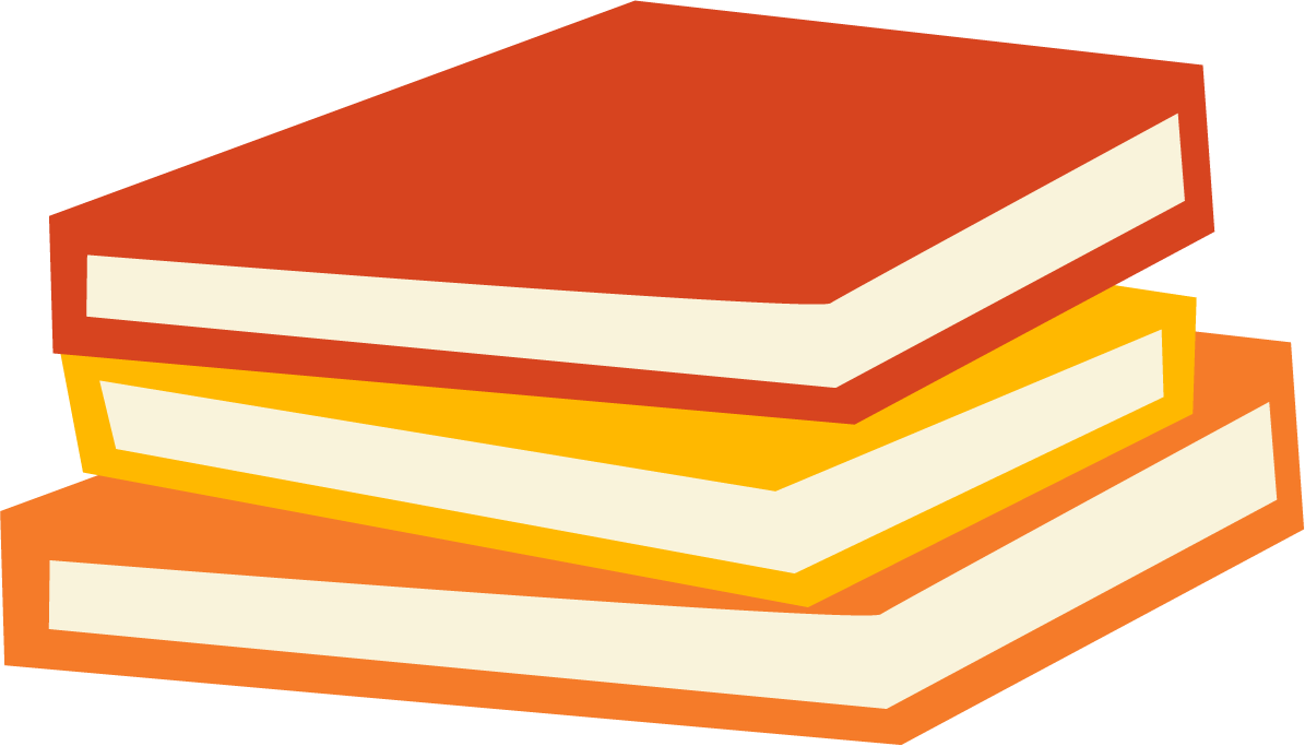 Icons - Stack of Books - Red Yellow Orange