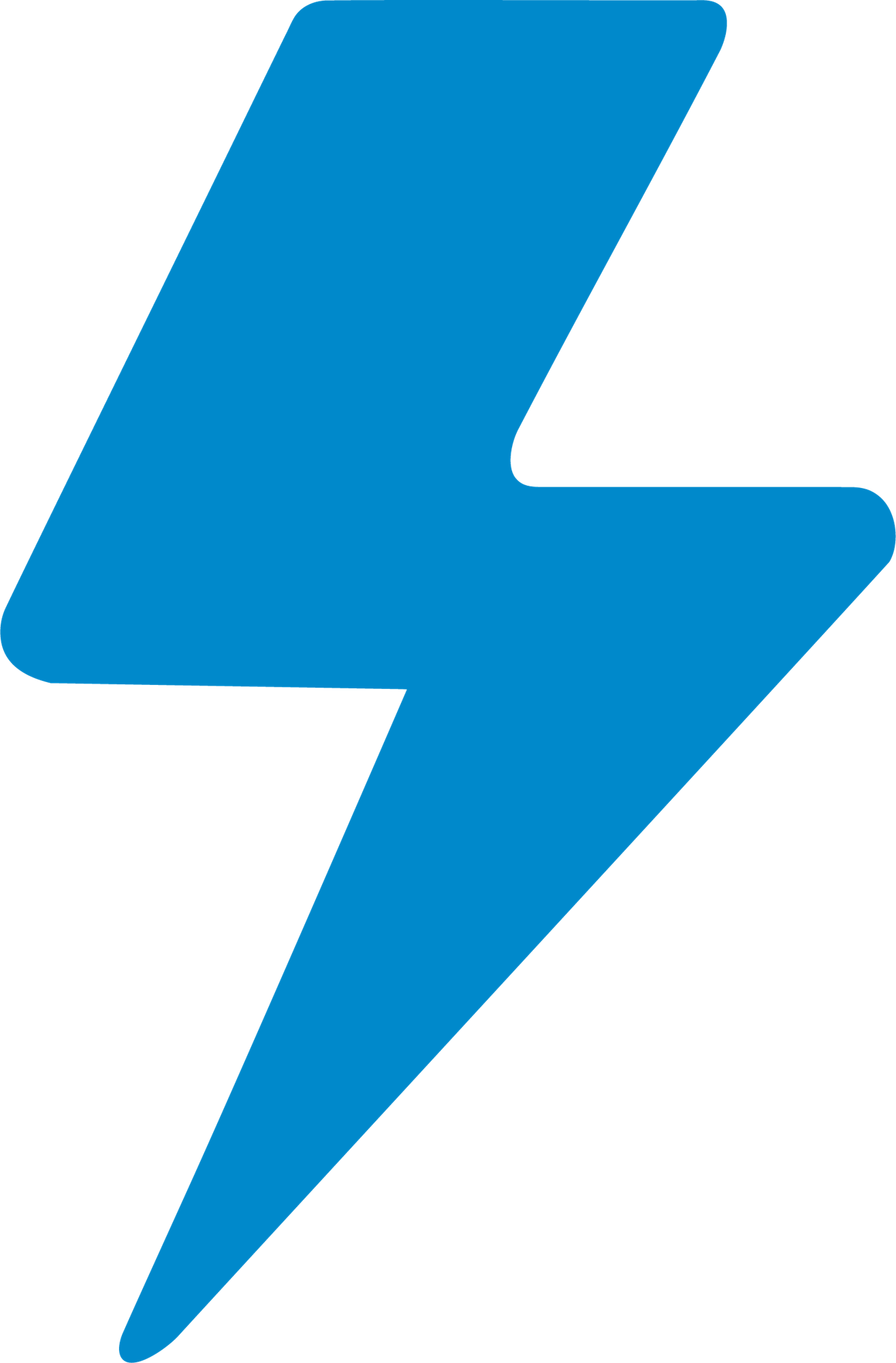Blue Lightning Bolt