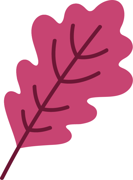 Icons - Single Fall Leaf - Hot Pink
