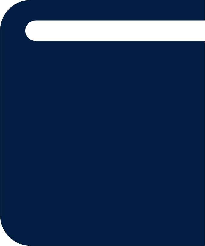 Icons - Single Book - Navy Blue