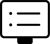 Icons - Outlined Computer - Black