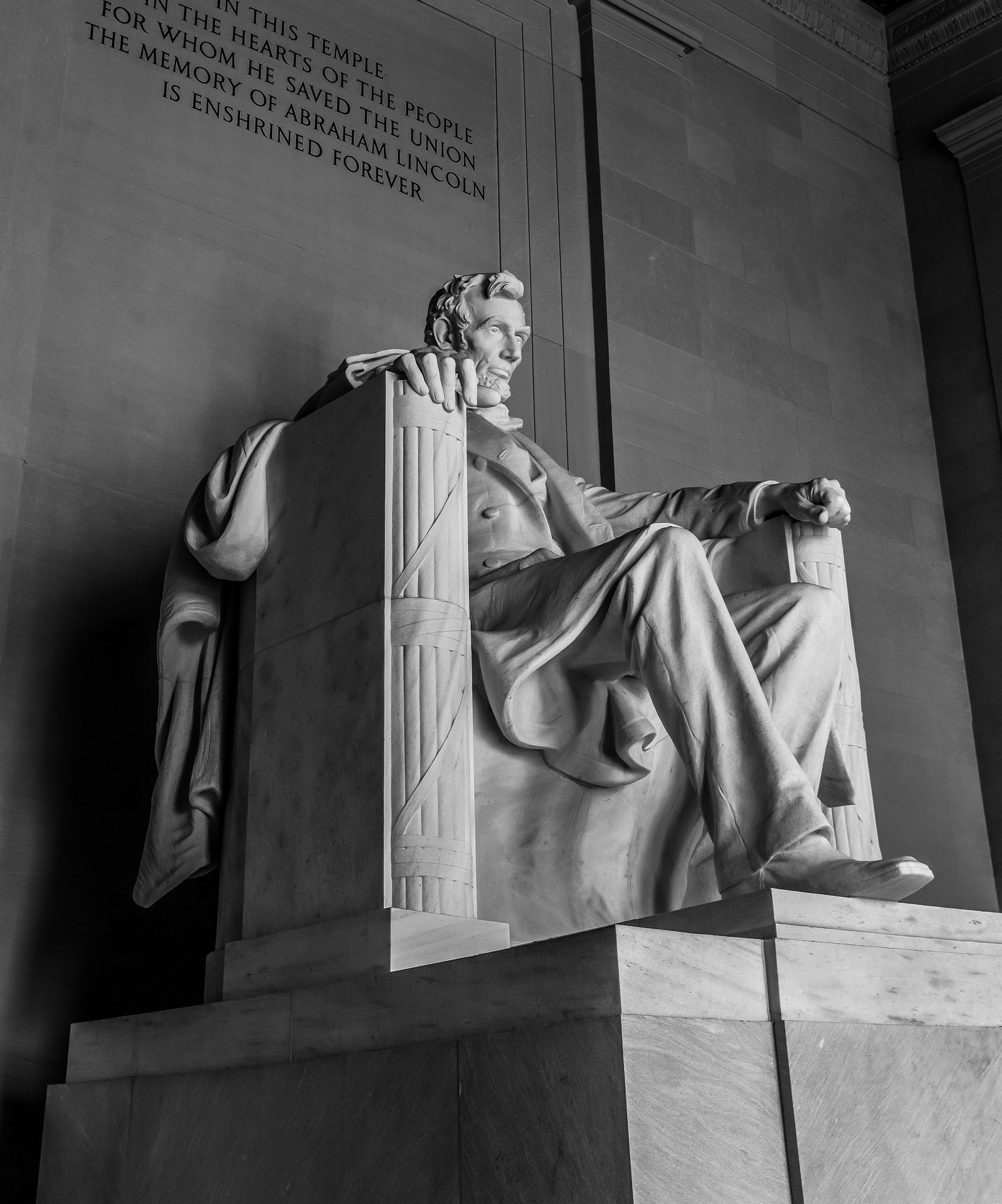Monument of Abraham Lincoln on President Day