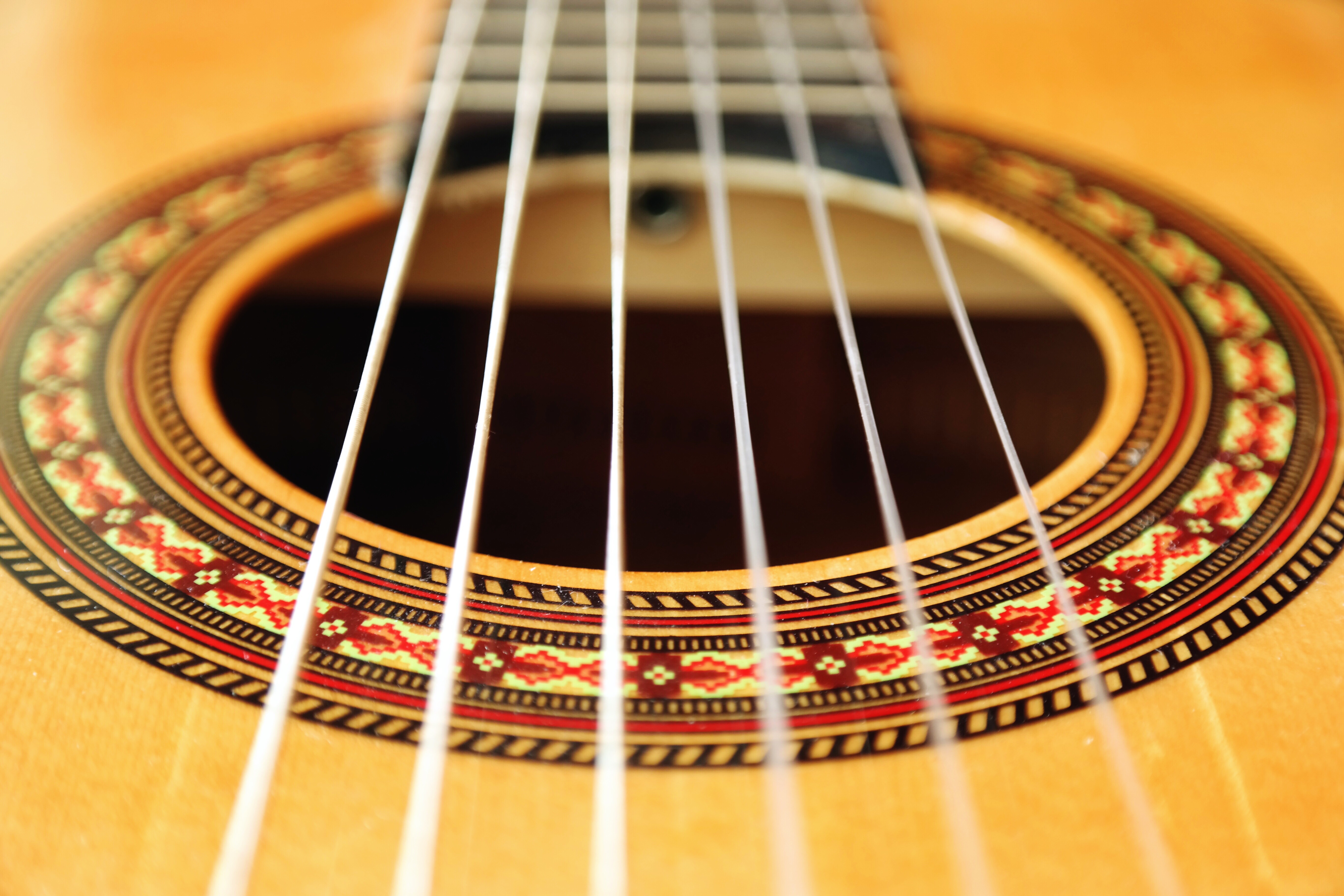 Close up of guitar