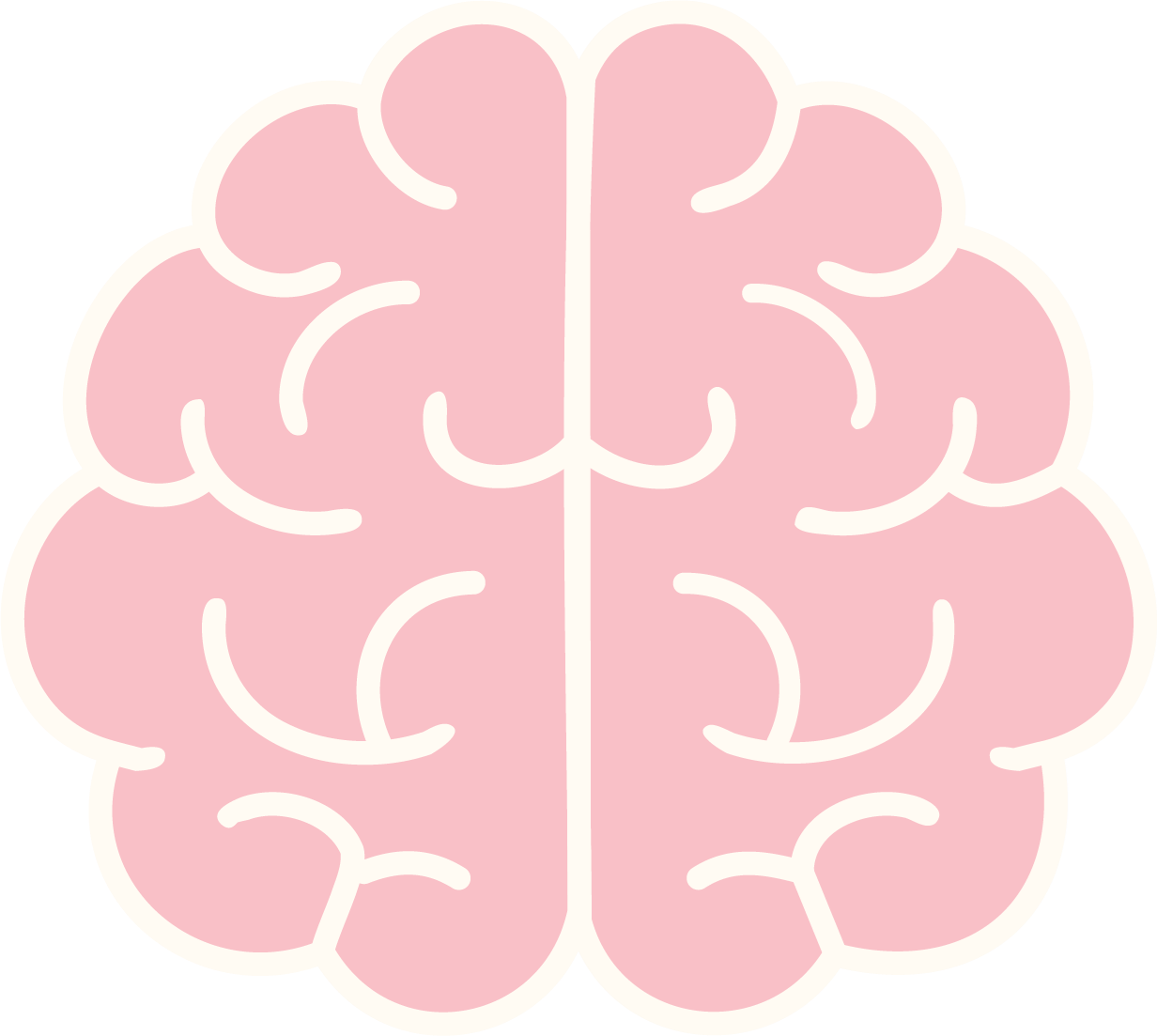 Icons - Brain - Pink White