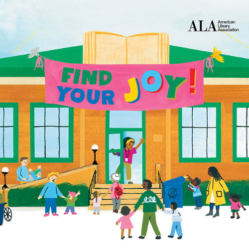 American Library Association Find Your Joy National Library Week illustration