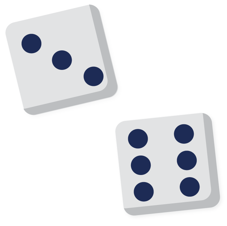 Icons - Pair of Dice - Light Gray