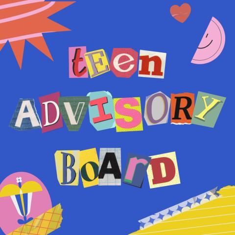 Magazine cutout lettering of "Teen Advisory Board"