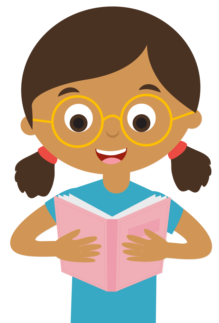 Child reading a book